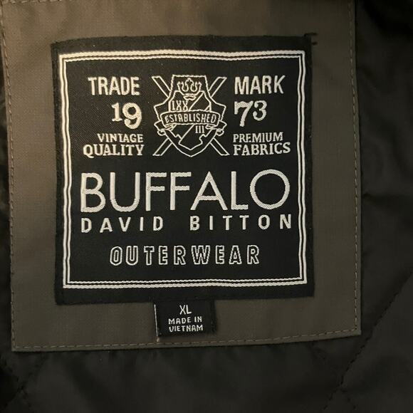 Buffalo David Bitton Black Jacket XL Full Zip Lightweight Casual Outerwear - Picture 4 of 10
